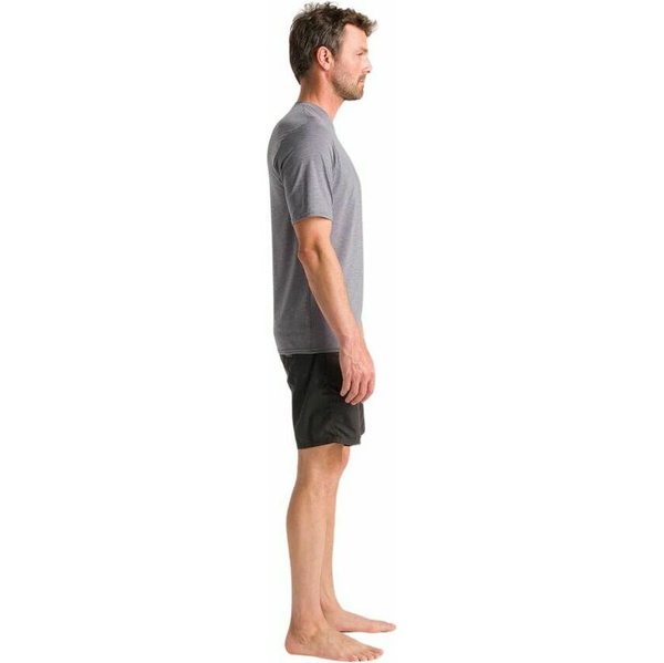 2026 C-Skins Mens NuWave UV Basics Short Sleeve Surf Tee C-NLYSURFM - Deep Grey Heather